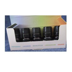 5 essential oils with spray bottles